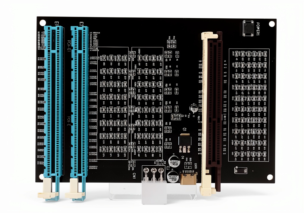 'Wisoqu graphics card tester connected to a computer motherboard'