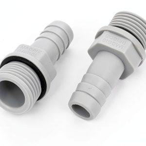 Hose Barb Coupler Plastic Gray 16mm BSP Thread uxcell-0