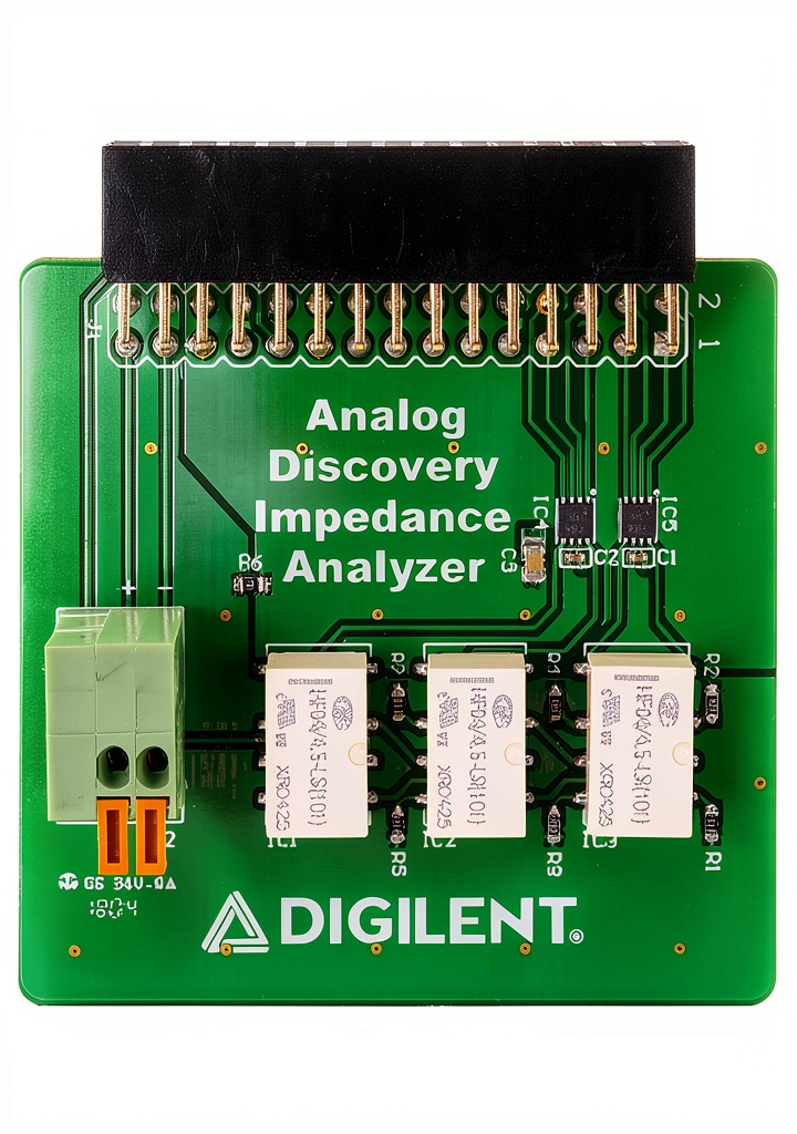 Digilent Impedance Analyzer connected to a circuit board