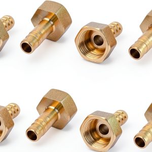 Brass Barb Fitting uxcell BSP Thread 8mm Hose Connector-0