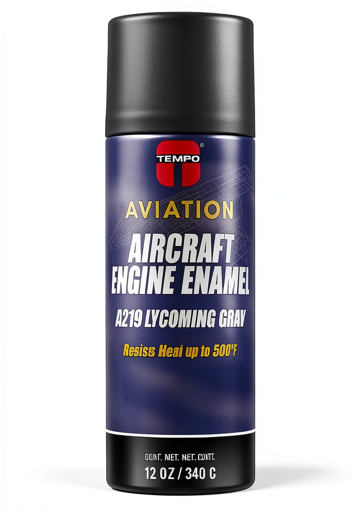 Lycoming Gray aircraft engine enamel paint in a spray can