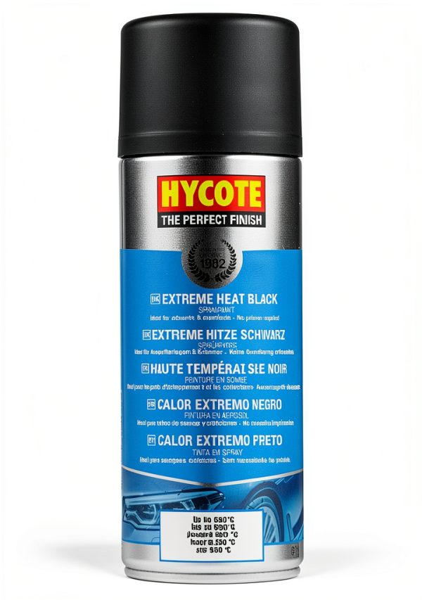 Hycote Fast Drying Extreme Heat Spray Paint Black 13.5 Ounce Matte-0
