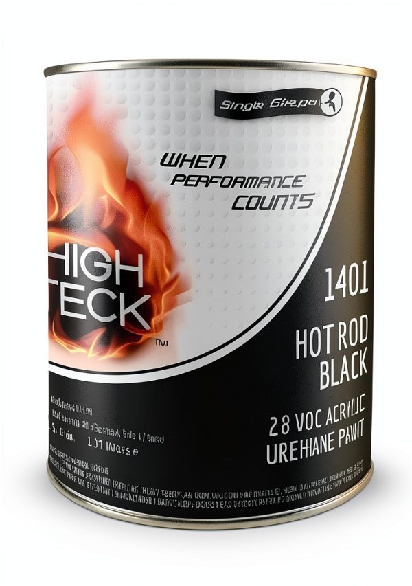 High Teck 1400 Series Single Stage Paint Hot Rod Black 1 Gallon-0