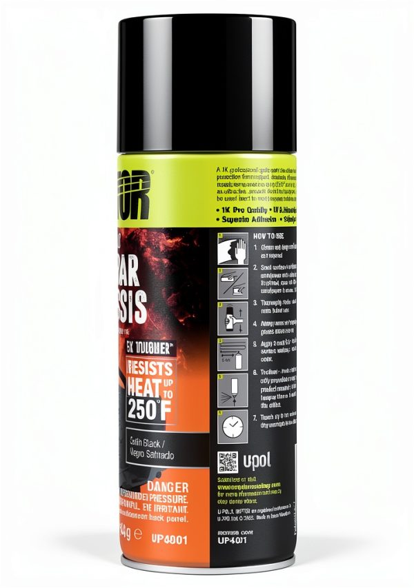 RAPTOR 1K Roll Bar and Chassis Paint Satin Black 10 Ounce Tough Enamel-5