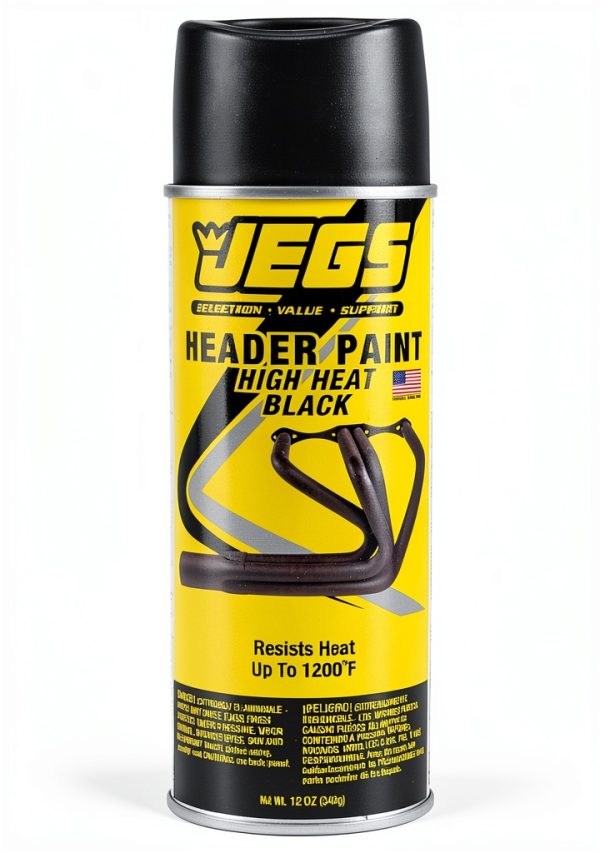 JEGS High Temperature Exhaust Paint Black 12 oz Gloss Spray-0