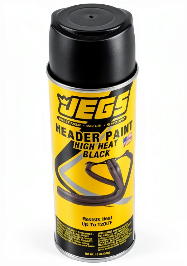 JEGS High Temperature Exhaust Paint Black 12 oz Gloss Spray-1