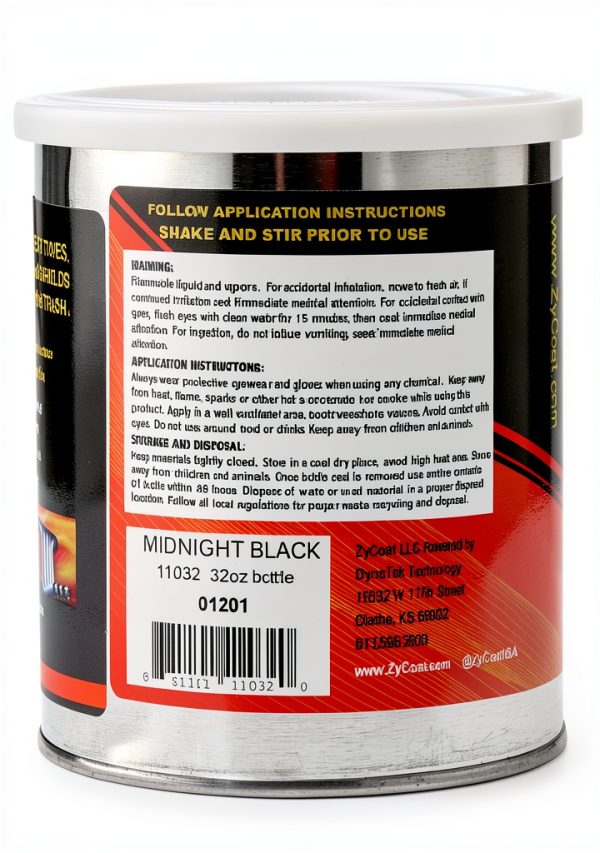ZyCoat ZyBar High Temperature Paint Midnight Black 32oz 2‑Pack-4
