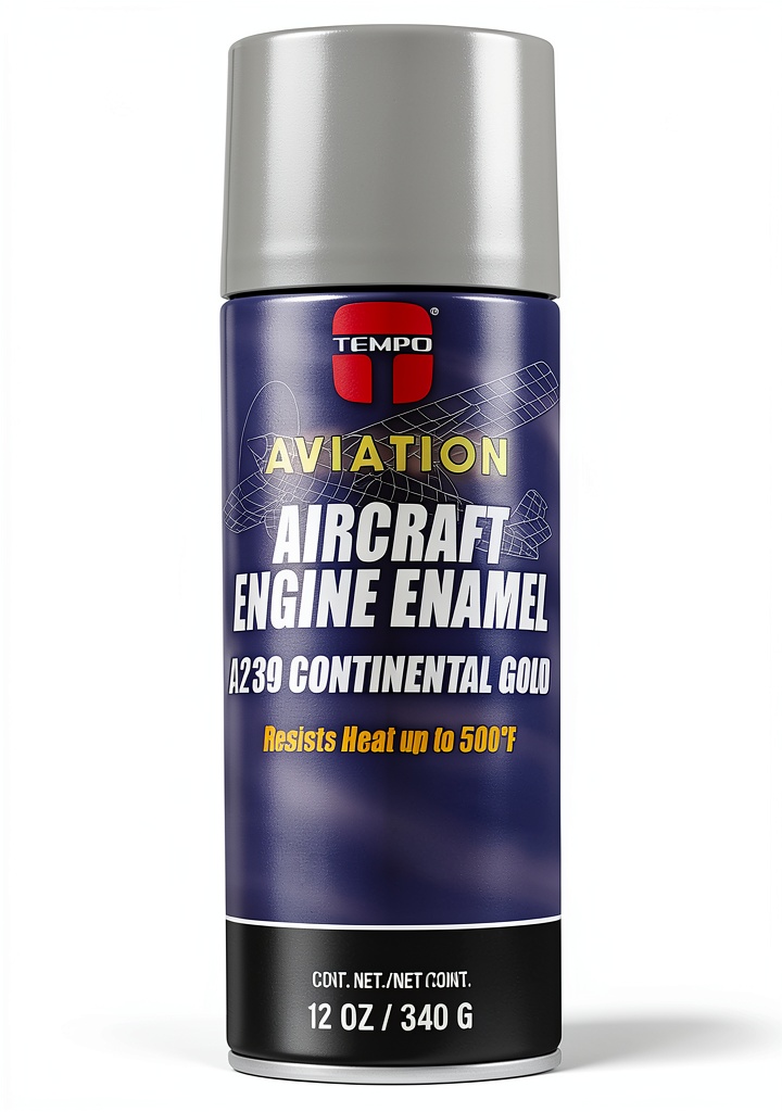 Installing Aerospace Grade Engine Enamel Generic Tempo 12oz Continental Gold on a wooden workbench