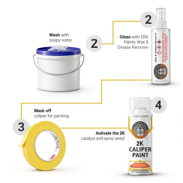 ERA Paints Orange 2K Spray Paint 12oz Gloss Chip Resistant High Temp-2