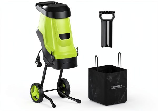 Wood Chipper Yeryork 15-Amp Electric Mulcher with 1.8" Hopper-0
