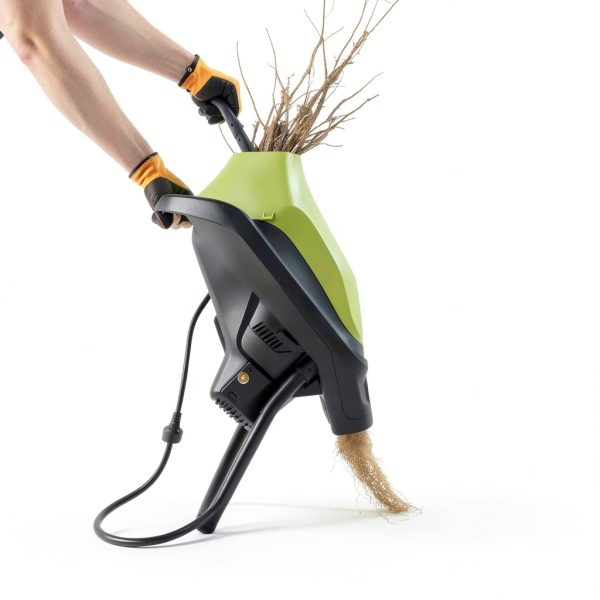 Electric Wood Chipper SEYVUM 15-Amp Corded Shredder with 45L Bag-5