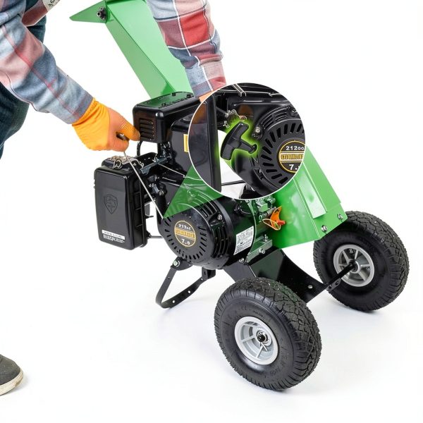 R30 Wood Chipper 7HP Gas Powered Shredder GARDENBEAUT 3" Max Cutting-4