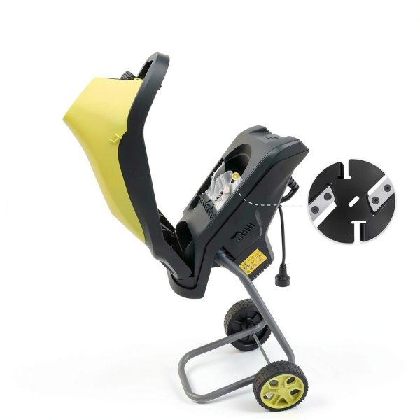Electric Wood Chipper SEYVUM 15-Amp Corded Shredder with 45L Bag-3