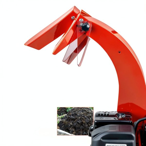 GreatCircleUSA Mini Wood Chipper Shredder 7HP Gas 3" Max Capacity Red-3