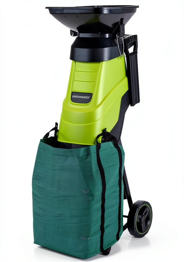 Electric Wood Chipper by GreenSweep GS-CP1 15A Compact Quiet Mulcher-0