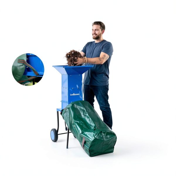 Leaf Mulcher Shredder Electric by Landworks 11 inch Green Heavy Duty-2