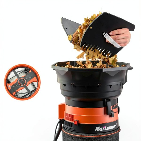 Electric Leaf Mulcher MAXLANDER ML-LS03-A 15 Amp 8400 RPM Shredder-3