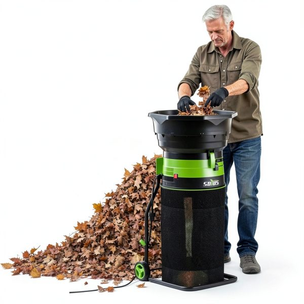 Electric Leaf Mulcher SOYUS 15Amp Shredder 18:1 Reduction 5‑Level Dial-1