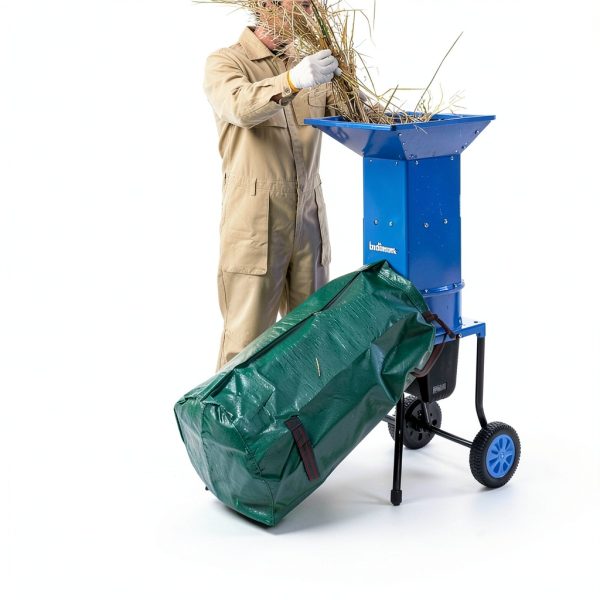 Electric Leaf Mulcher Landworks 15A 1800W Steel Shredder 11" Blades-6