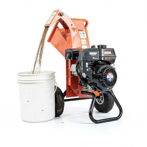 SuperHandy Mini Wood Chipper Shredder 7HP Compact Orange 3" Capacity-4