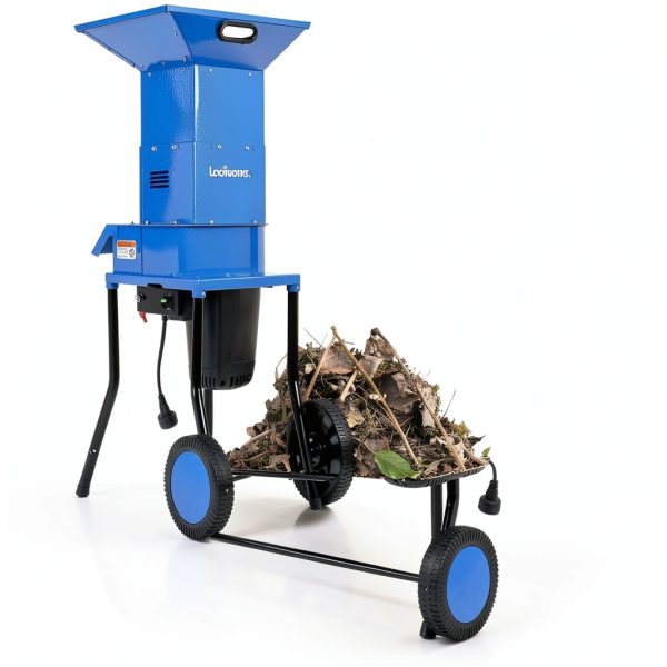 Electric Leaf Mulcher Landworks 15A 1800W Steel Shredder 11" Blades-3