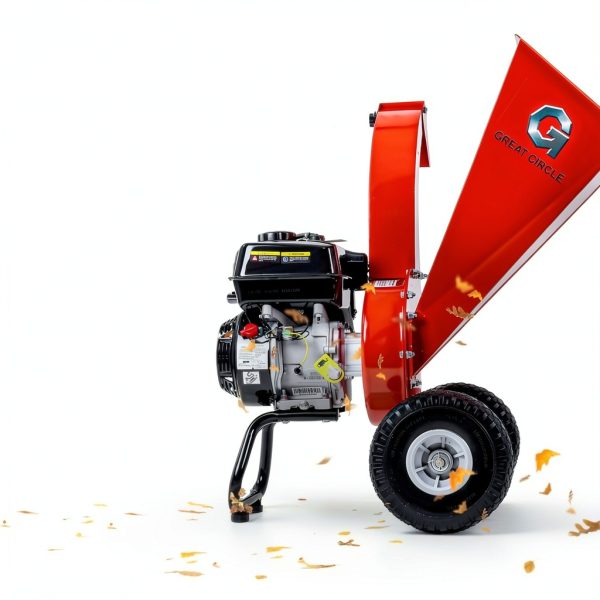 GreatCircleUSA Mini Wood Chipper Shredder 7HP Gas 3" Max Capacity Red-5