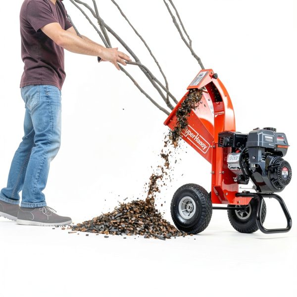 SuperHandy Mini Wood Chipper Shredder 7HP Compact Orange 3" Capacity-1