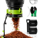Electric Leaf Mulcher SOYUS 15Amp Shredder 18:1 Reduction 5‑Level Dial-0