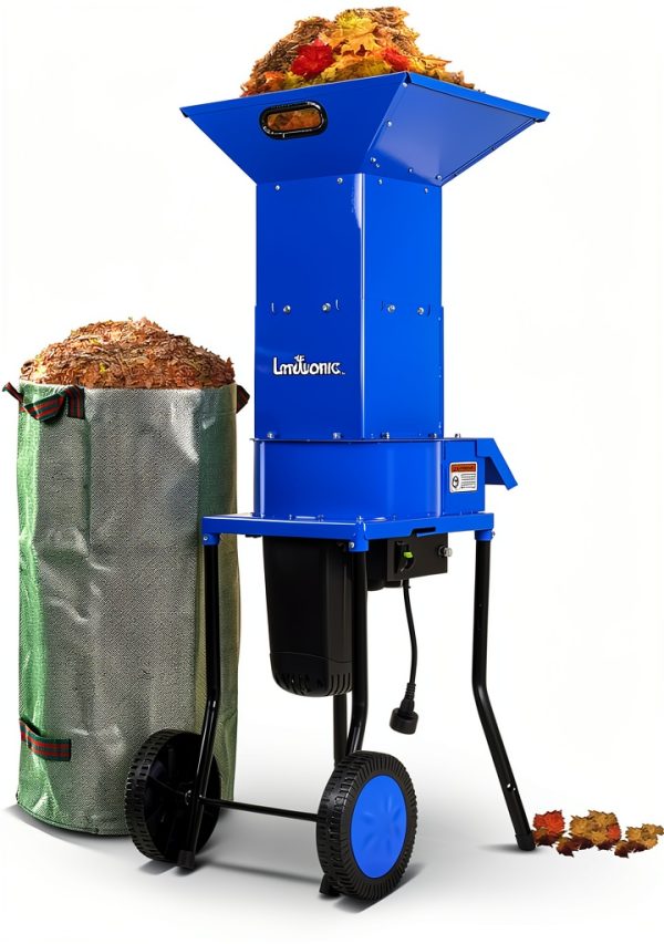 Electric Leaf Mulcher Landworks 15A 1800W Steel Shredder 11" Blades-0