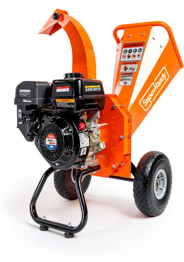 SuperHandy Mini Wood Chipper Shredder 7HP Compact Orange 3" Capacity-0