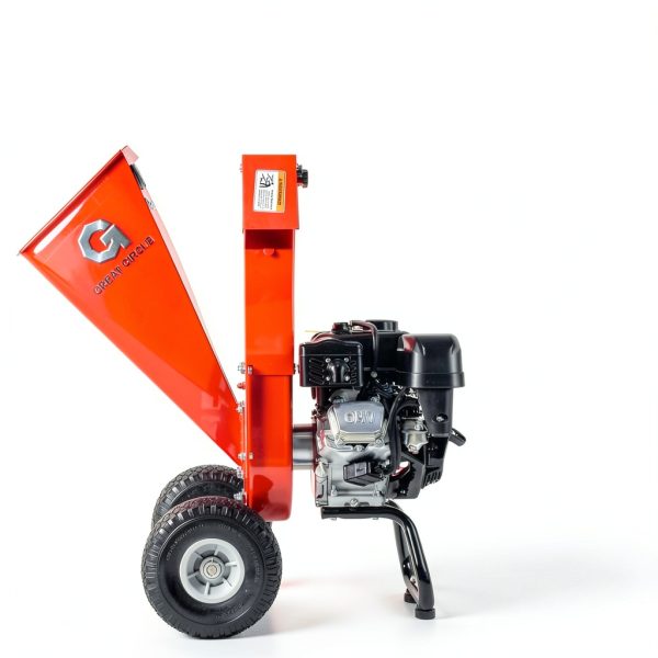 GreatCircleUSA Mini Wood Chipper Shredder 7HP Gas 3" Max Capacity Red-6