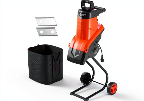Wood Chipper AIVOLT Electric 15Amp Shredder 1.8 Inch Capacity with 50L-0