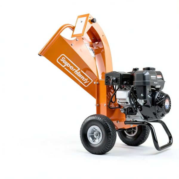 SuperHandy Mini Wood Chipper Shredder 7HP Compact Orange 3" Capacity-3